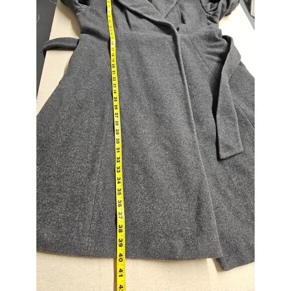 Marvin Richards Gray Wool Cashmere Blend Long Coat Size 12 Vintage Old Money - Picture 10 of 12